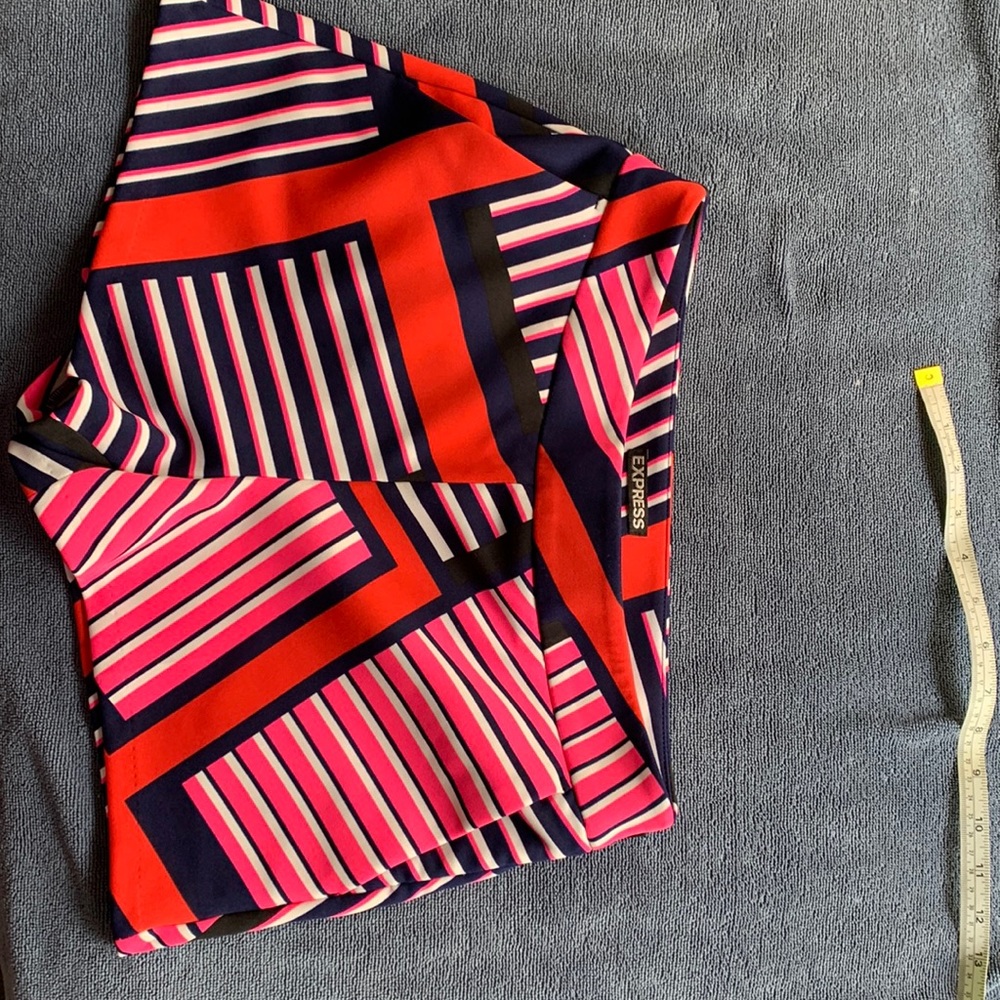 Womens express size 2 dress shorts, pink, blue, red and white